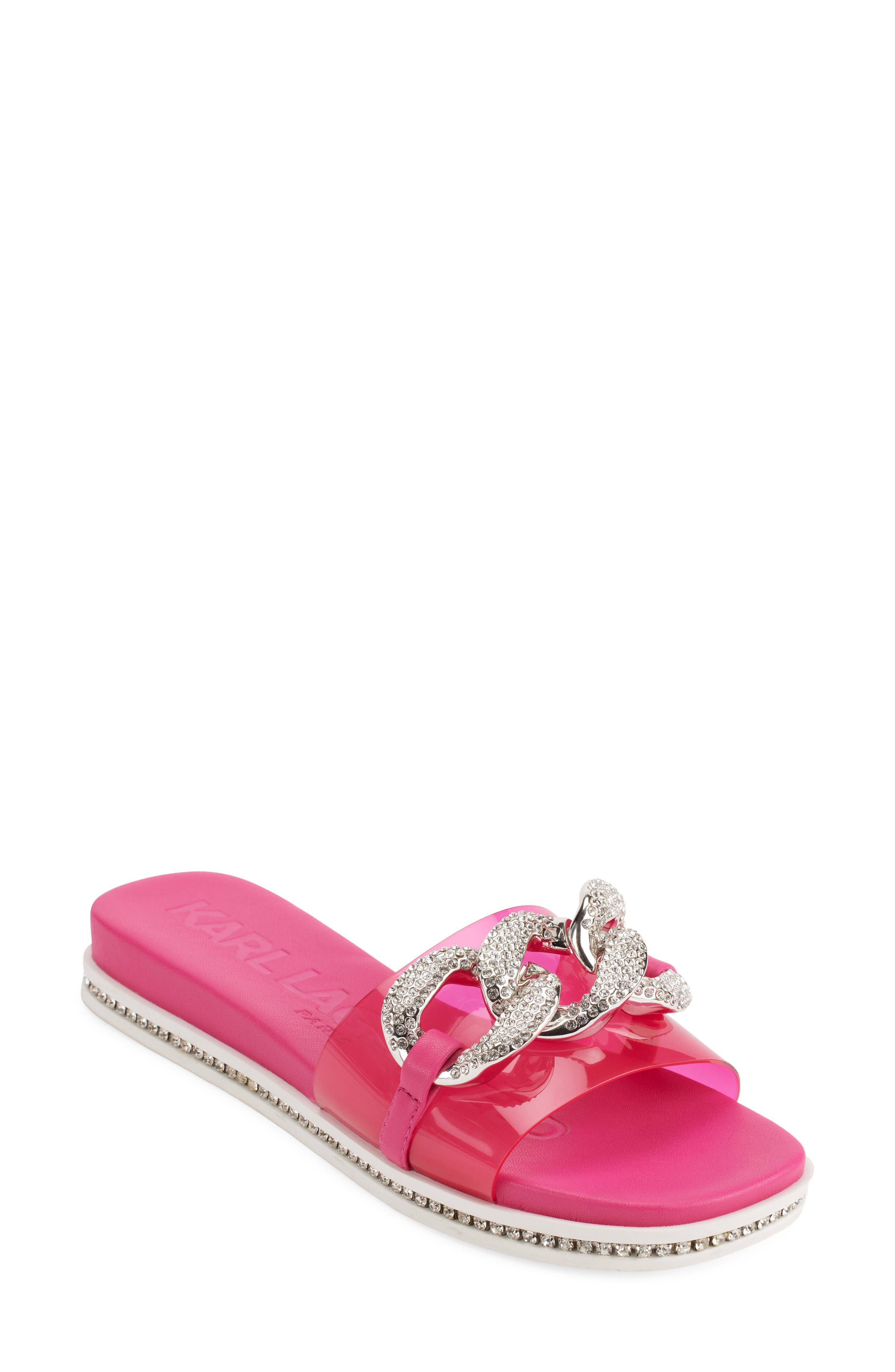 Jazelle Slide Sandal, Main, color, SHOCKING PINK