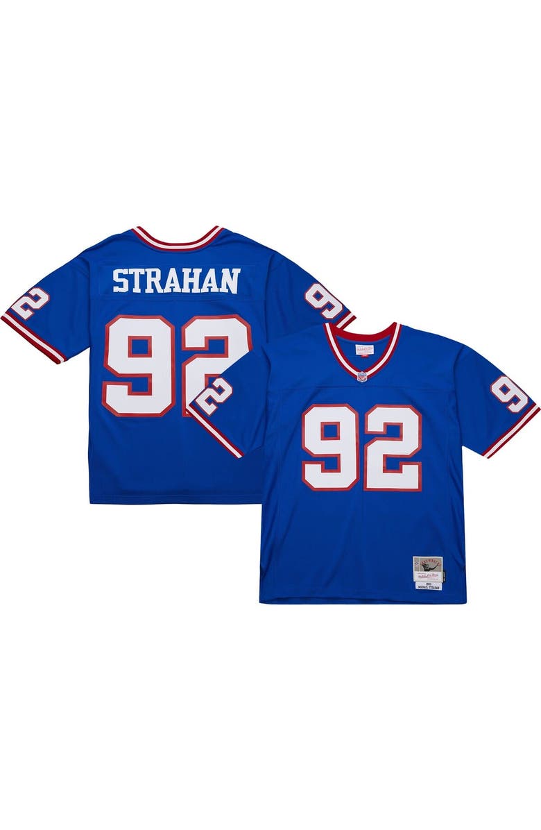 Mitchell & Ness Men's Mitchell & Ness Michael Strahan Royal New York Giants Big & Tall 1993 Retired Player Replica Jersey, Main, color, Royal