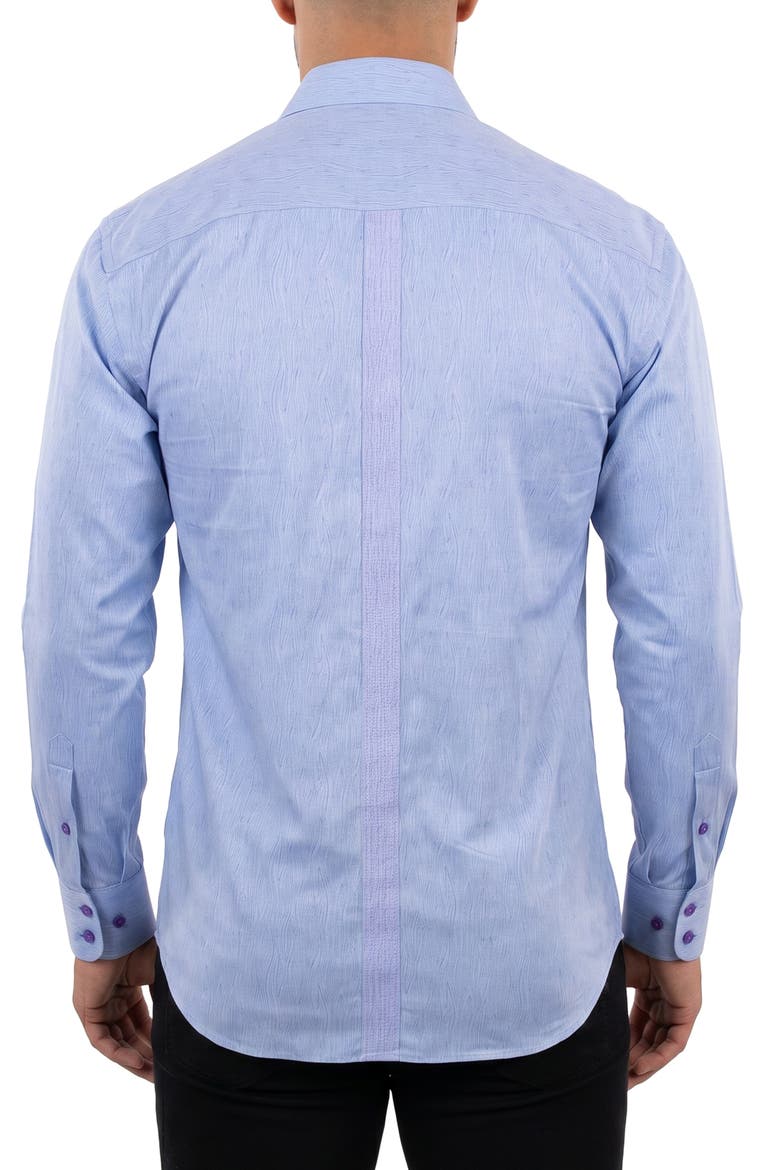 Cotton Button Up Shirt, Alternate, color, BLUE
