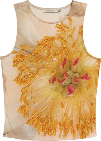 パロマウール　floral-print strapless tank top パロマウール floral-print strapless tank top