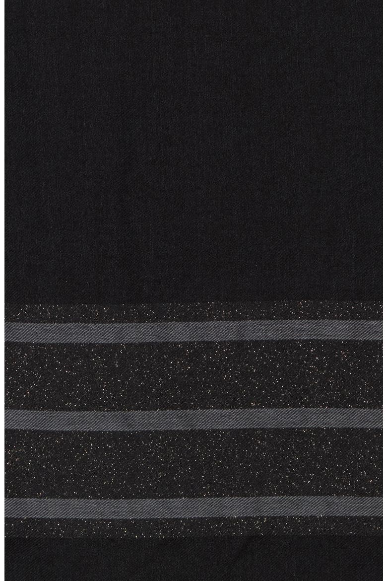 Le Pliage Cuir Cashmere Blend Scarf, Alternate, color, BLACK