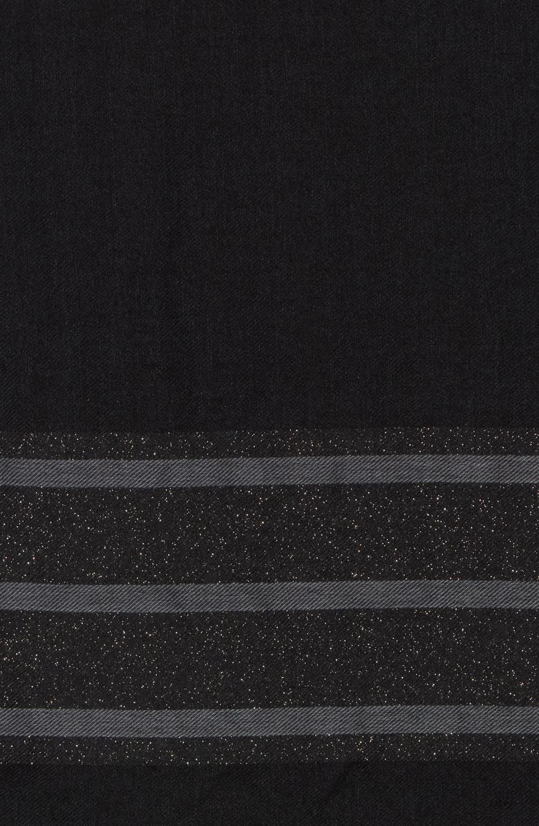 Longchamp Le Pliage Cuir Cashmere Blend Scarf, Alternate, color, Black