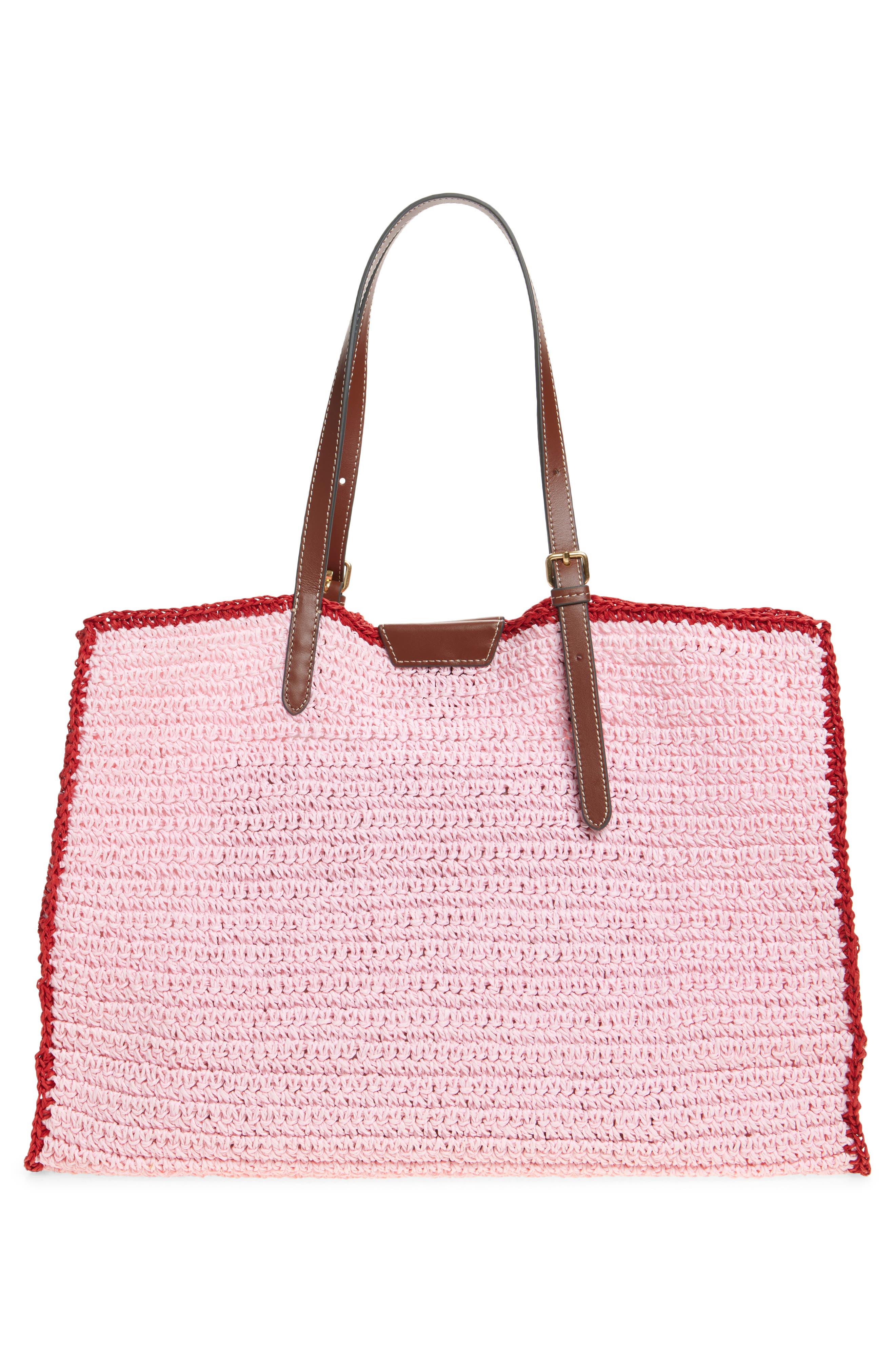 Anya Hindmarch Sweet 
N Low East/West Raffia Tote, Alternate, color, Tuberosa