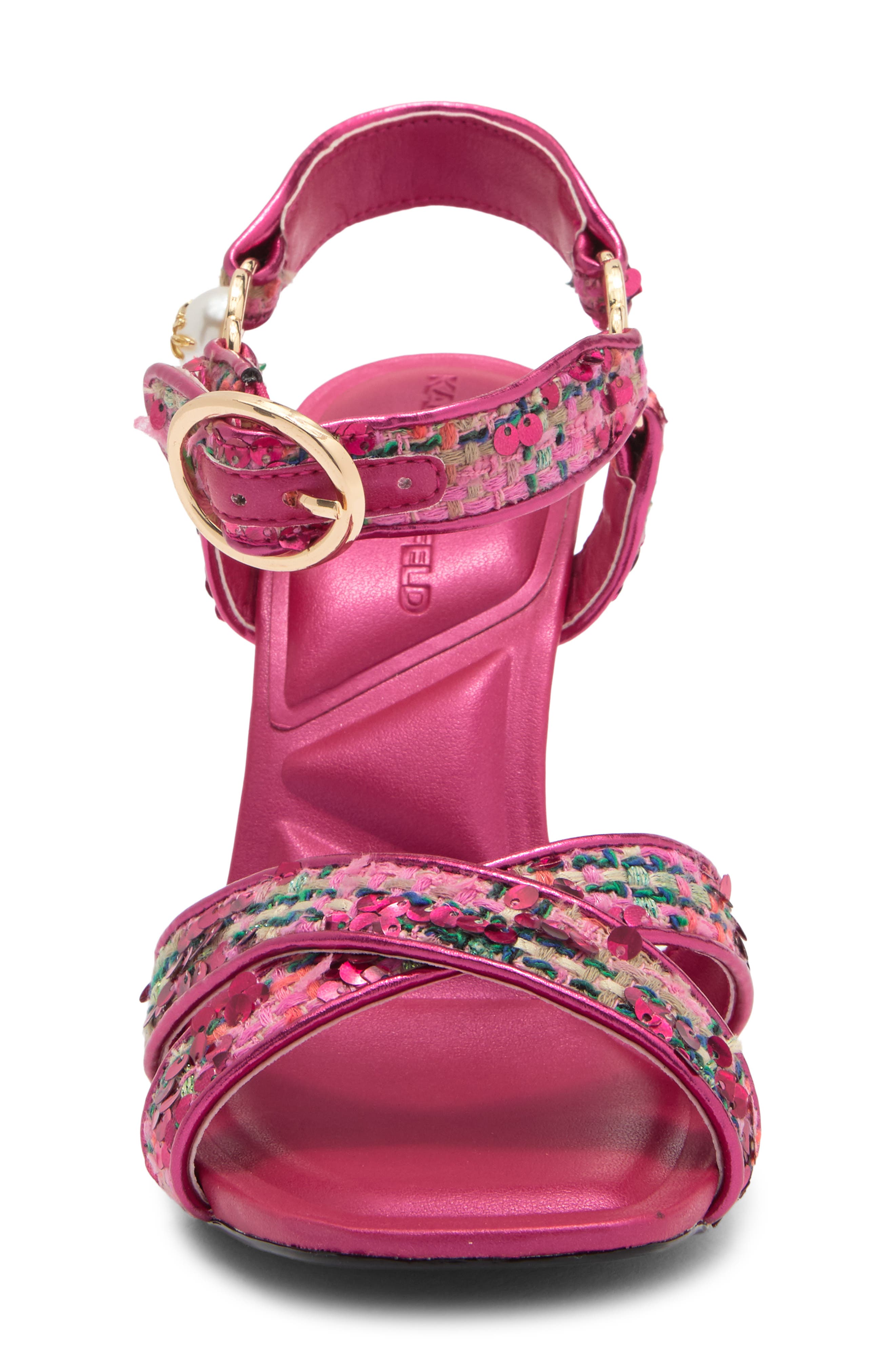 Daelin Ankle Strap Sandal, Alternate, color, HOT PINK
