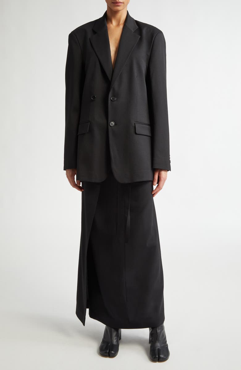 MM6 Maison Margiela Décortiqué Wool Blazer, Alternate, color,