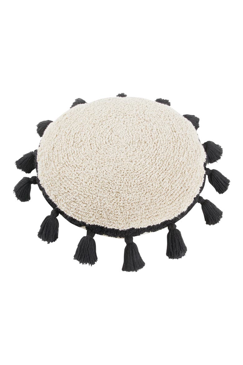 Circle Accent Pillow, Alternate, color, BLACK