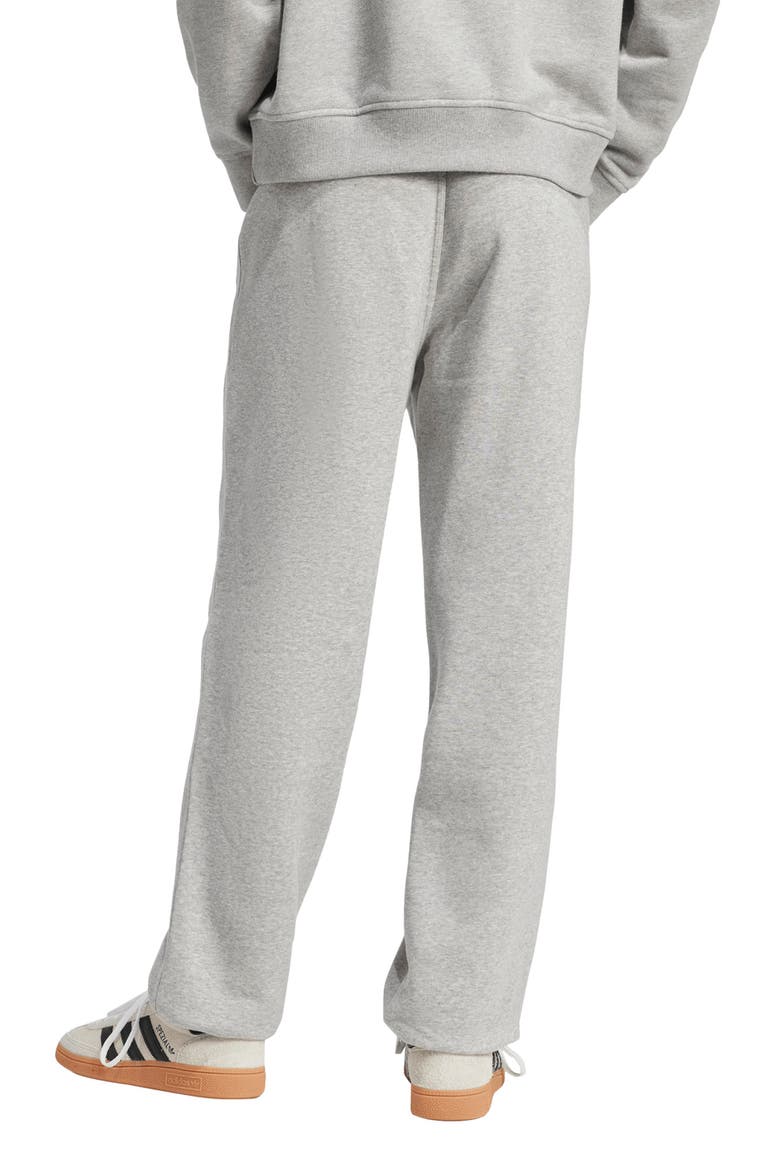 Essentials Trefoil Lifestyle Fleece Sweatpants, Alternate, color, MGREYH