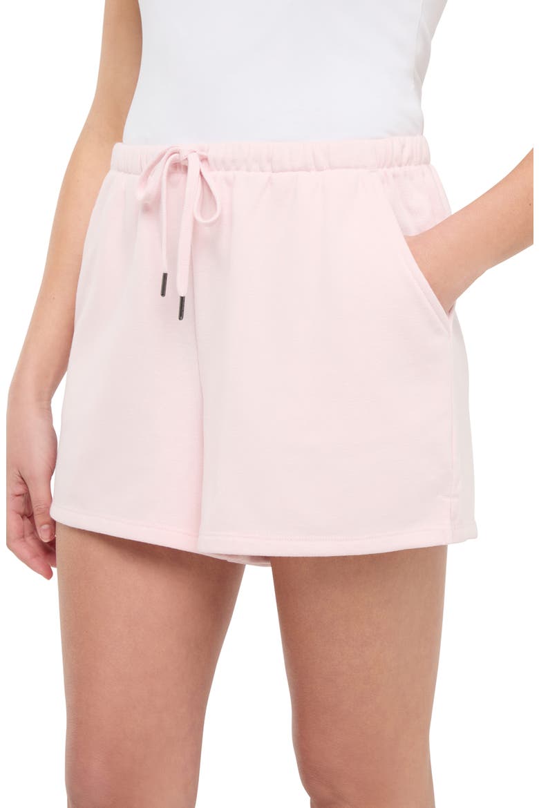 Alex Fleece Drawstring Shorts, Alternate, color, PALE LILAC