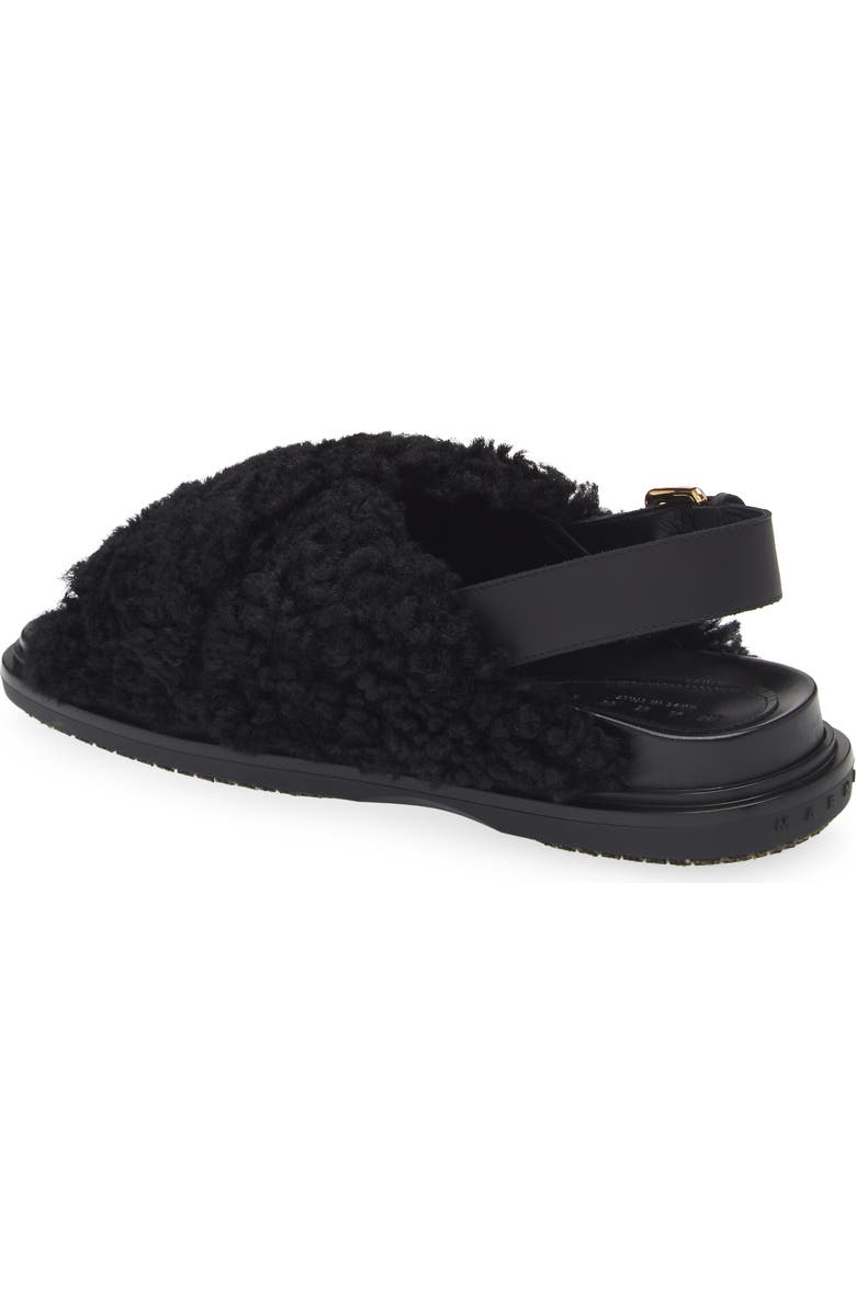 Marni Fussbett Genuine Shearling Sandal, Alternate, color,