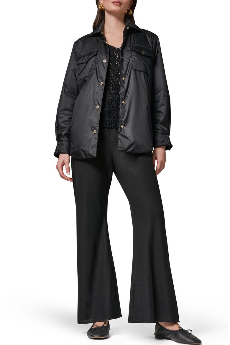 Snap Front Shirt Jacket, Alternate, color, BLACK
