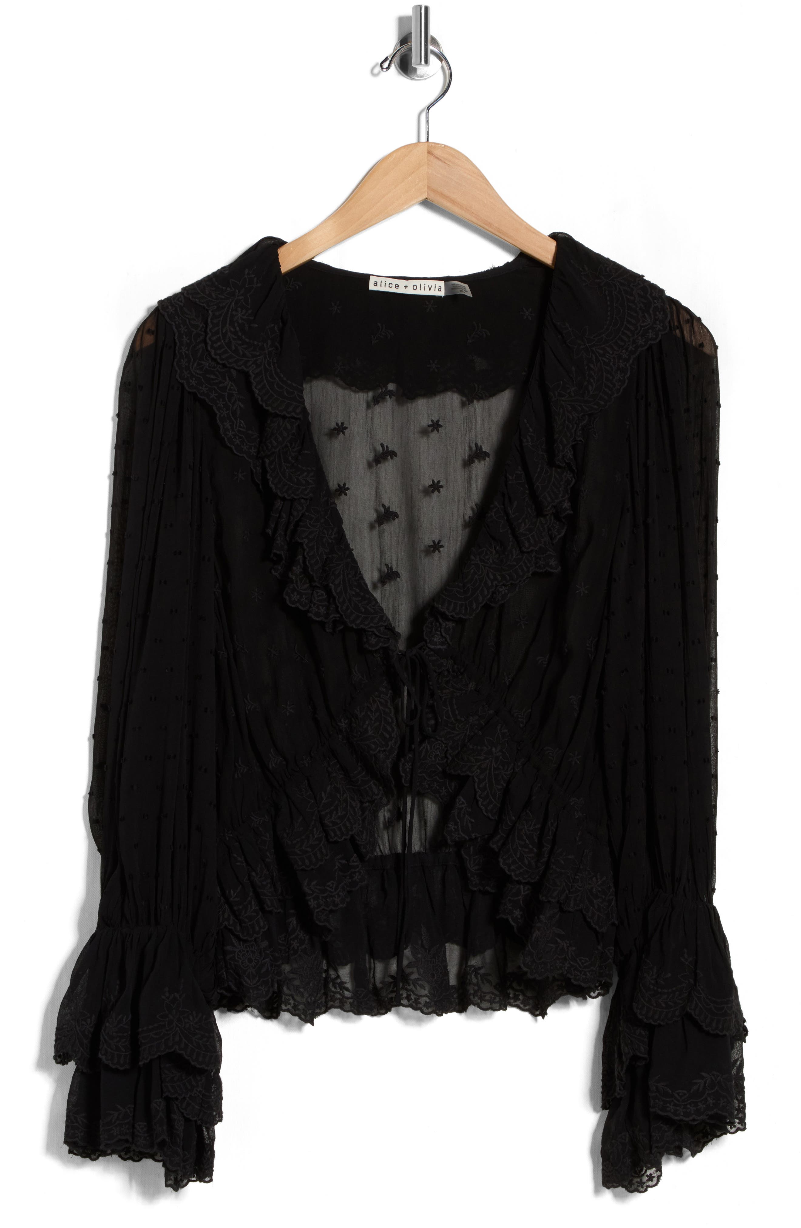 Alice + Olivia Tenney Embroidered Top