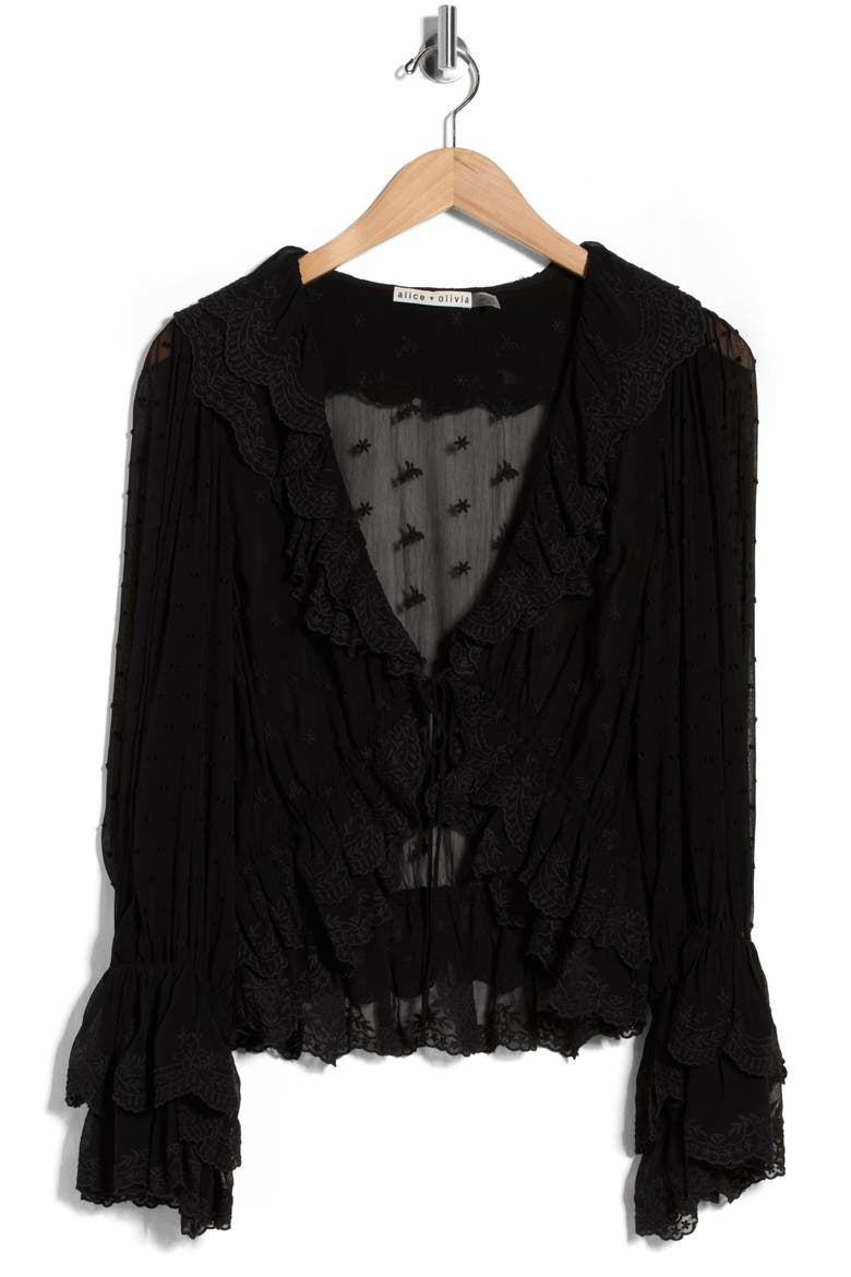 Tenney Embroidered Top, Alternate, color, BLACK