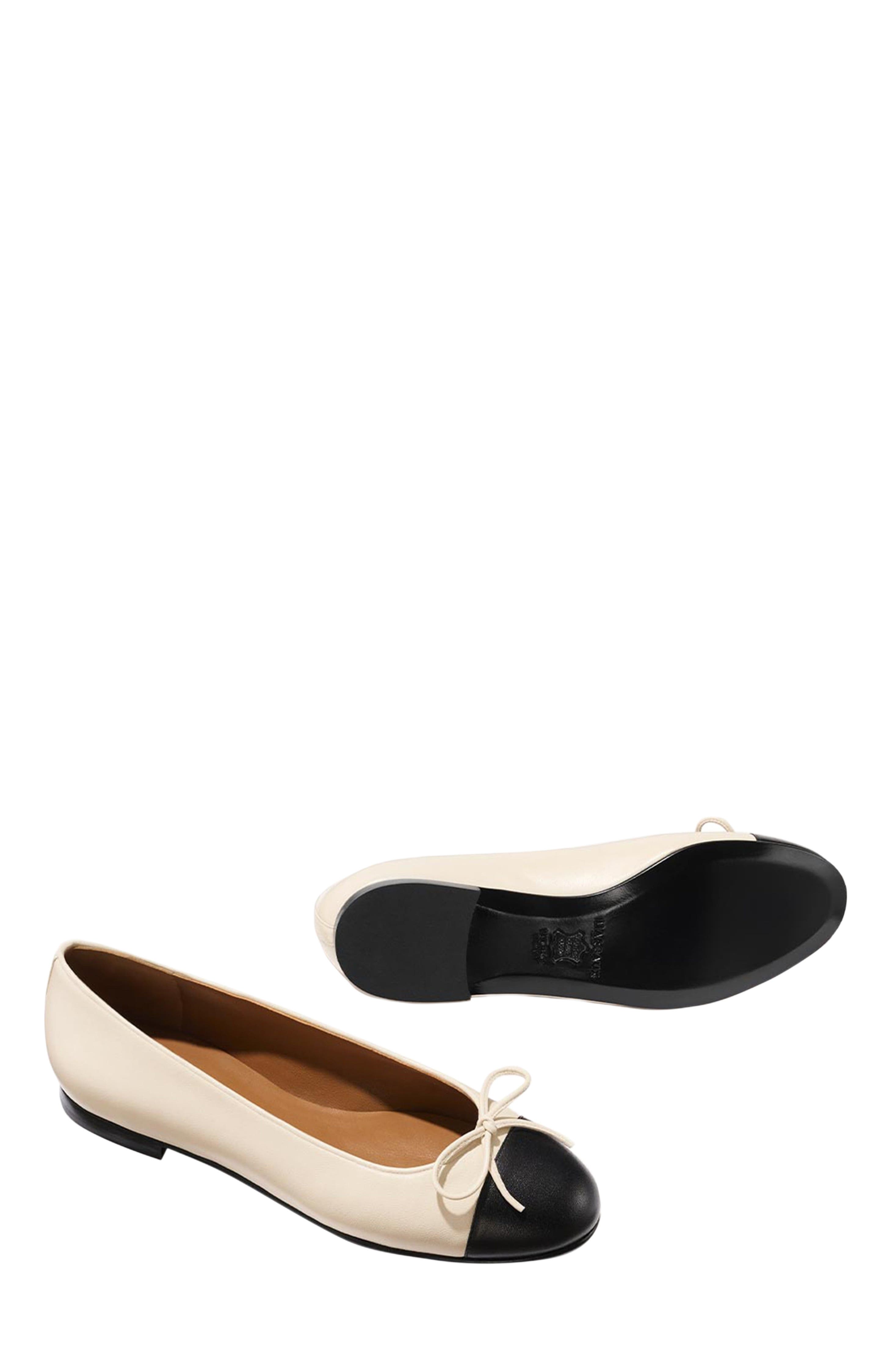 MARGAUX The Cap-Toe Demi, Alternate, color, Ecru And Black Nappa