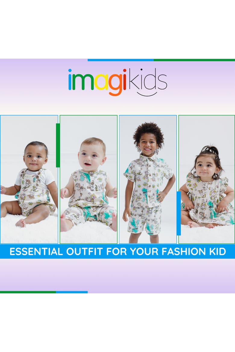 Toy Story Gauze Romper and Shirt and Shorts Set, Alternate, color, Oatmeal Toy Story