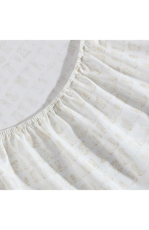 Wrangler Line Dance Print Microfiber Sheet Set In White
