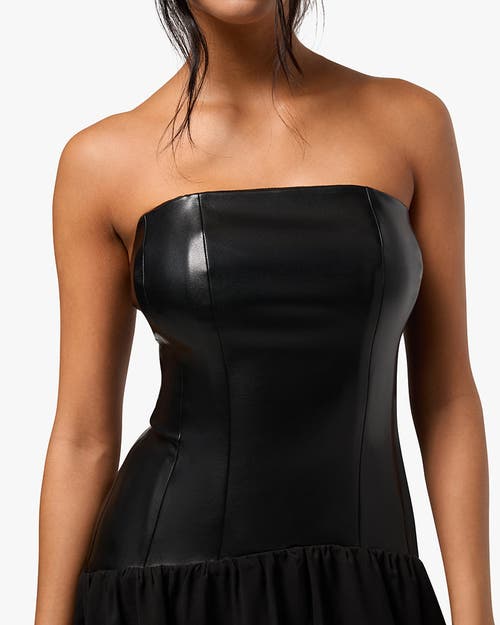 Weworewhat Strapless Corset Gown In Black