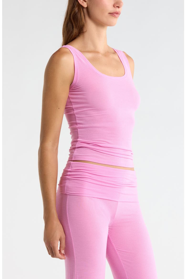 Dreamy Rib Pajama Tank, Alternate, color, PINK CRAYON
