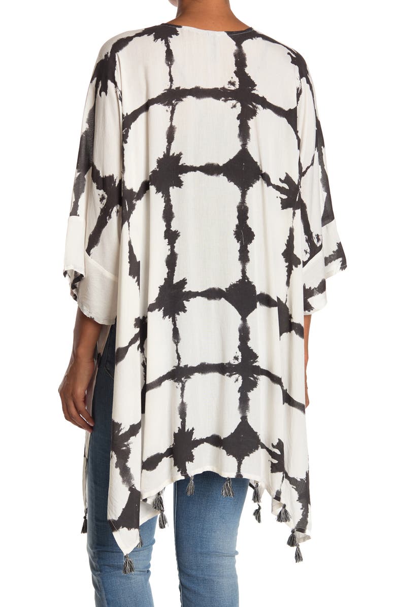 BOHO ME Tassel Trim Cover-Up Kimono, Alternate, color, 