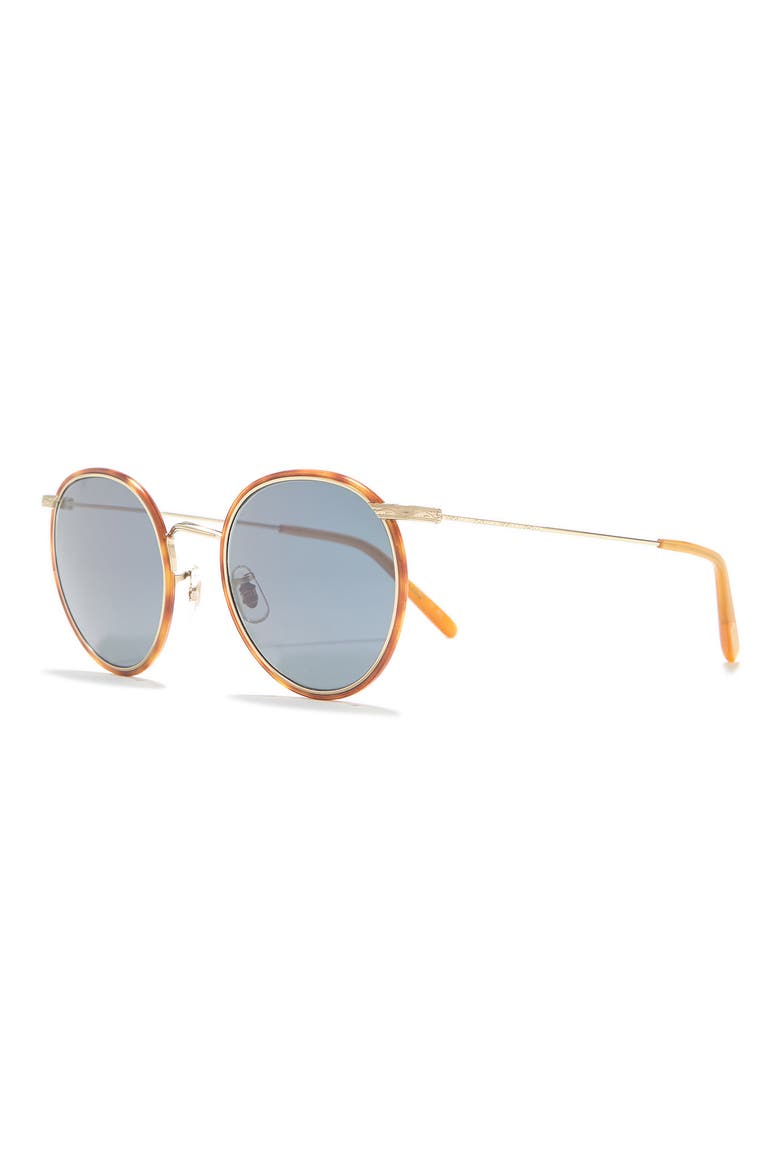 Casson 52mm Round Sunglasses, Alternate, color, GOLD