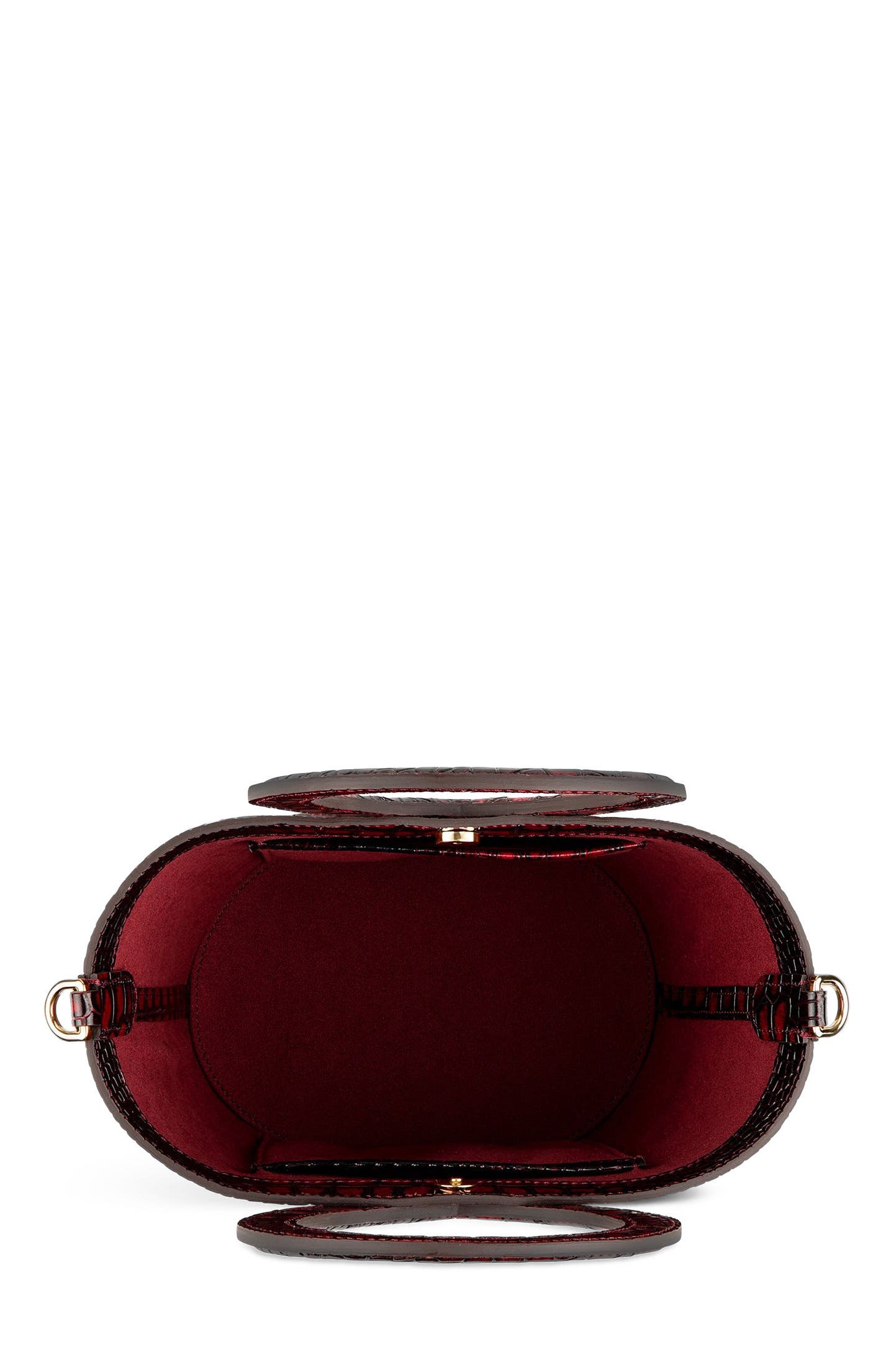 Infinity Bag - Burgundy and Black Crocodile Embossed, Alternate, color, Burgundy and Black
