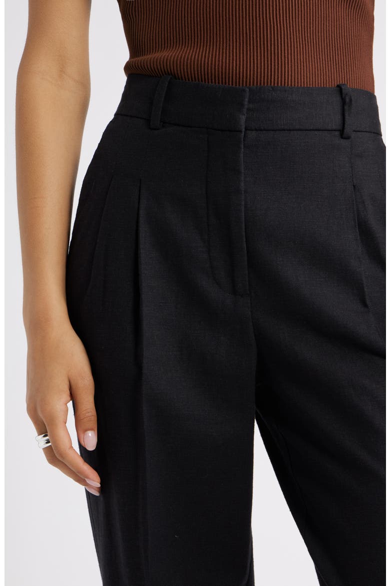 Everyday Linen Blend Pants, Alternate, color, BLACK