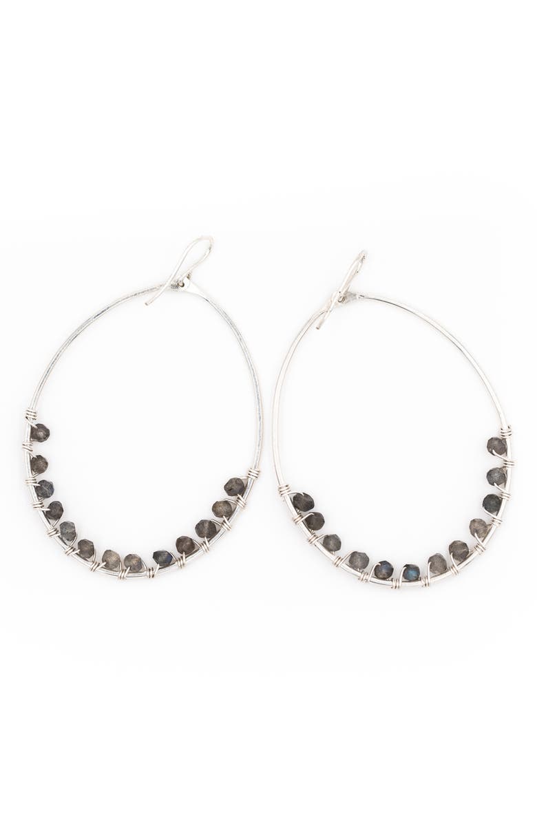 Nashelle Lily Oval Hoop Earrings, Main, color, 