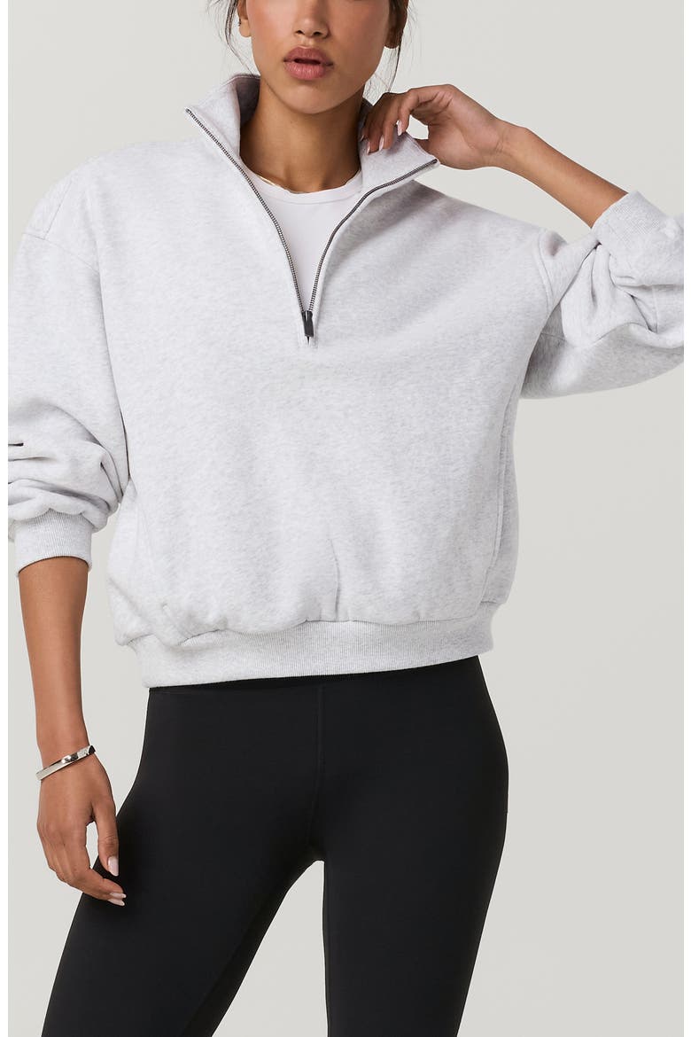 Restore Oversized Half-Zip Pullover, Main, color, PALE GREY HEATHER