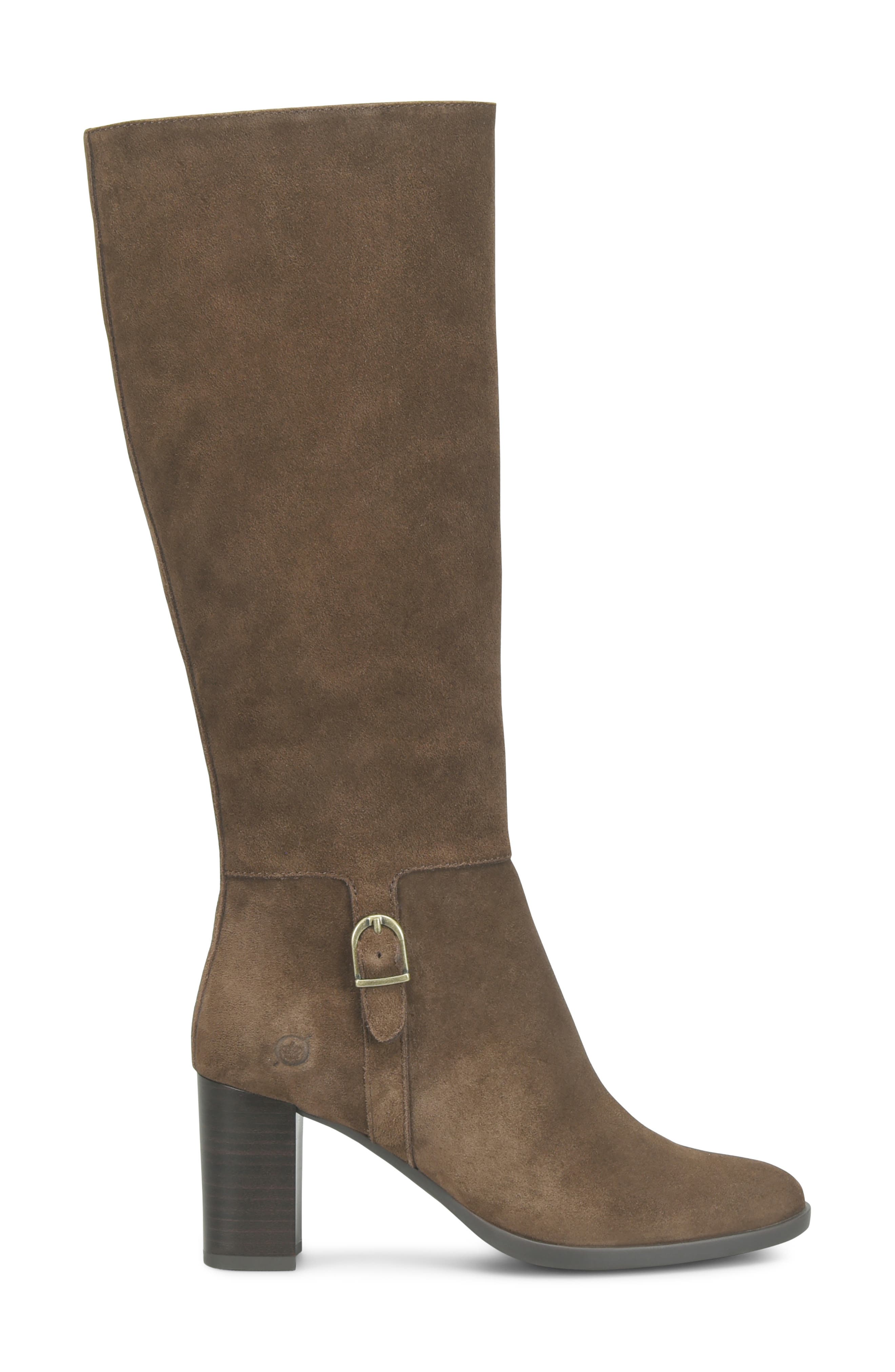 Elysia Leather Knee High Boot, Alternate, color, CHOCOLATE SUEDE