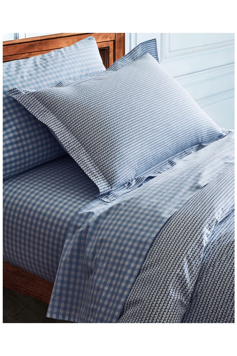 Signature Collection Gingham Sheet Set, Alternate, color, BLUE