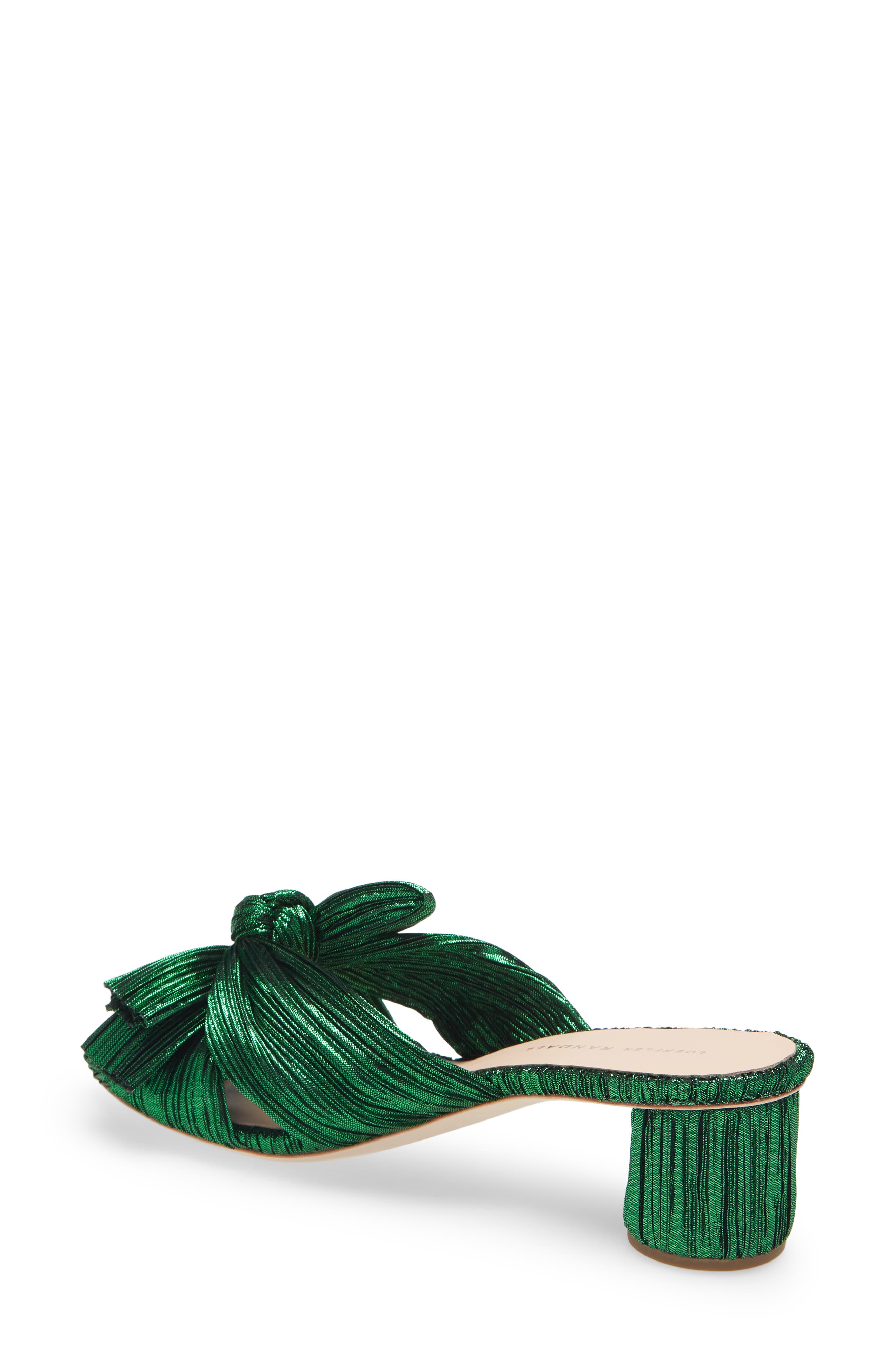 Emilia Knot Slide Sandal, Alternate, color, EMERALDDNU