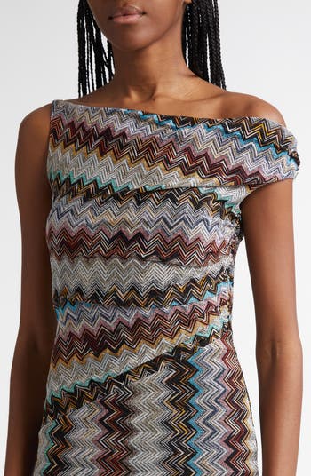 ワンピース MISSONI Zigzag knit dress Missoni Zigzag Knit Shiath Dress w/Lace Cloak sz XS /EU 40