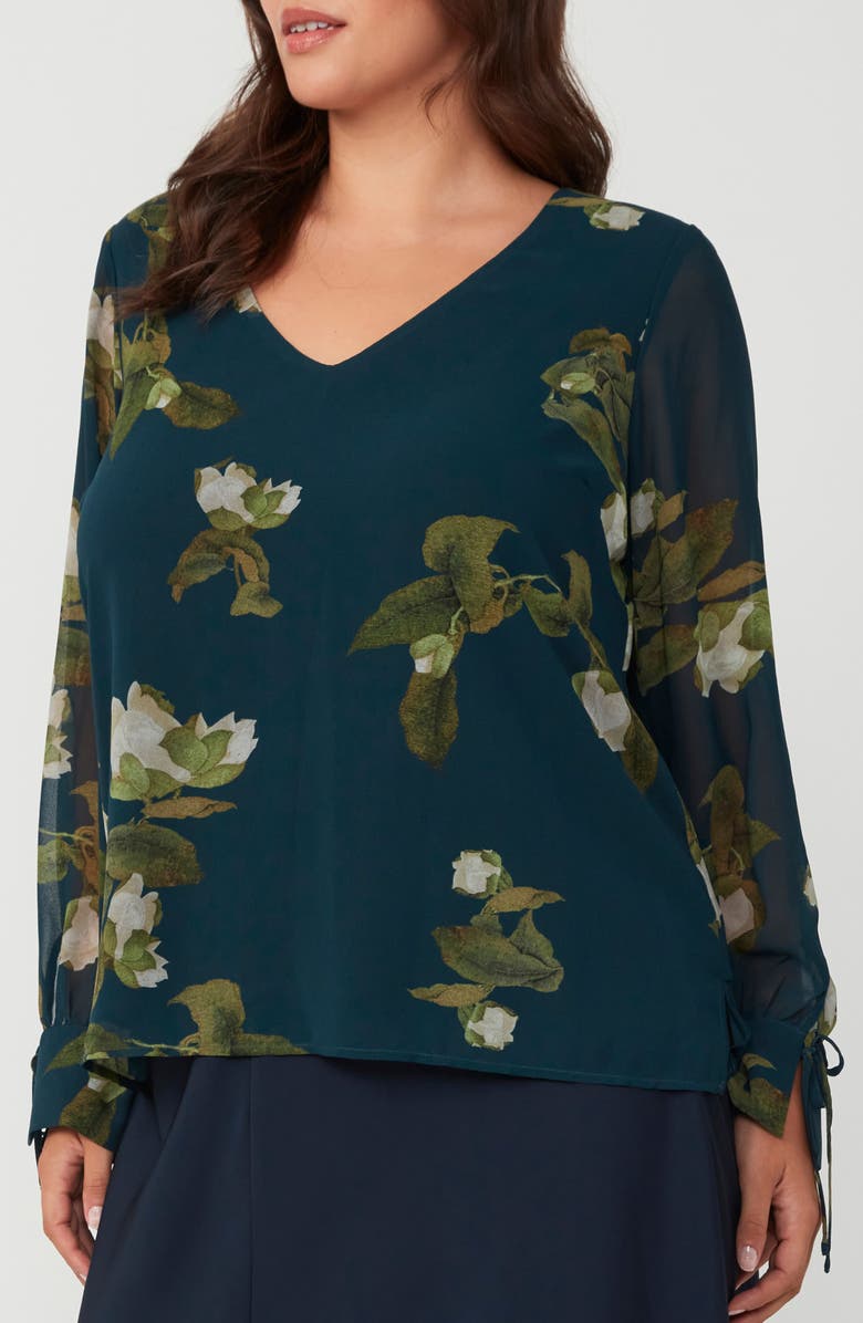 Estelle Summit Bloom Tie Cuff Top, Alternate, color, 