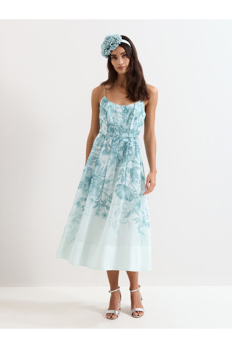 Velicia Floral Dress, Alternate, color, Pale Blue