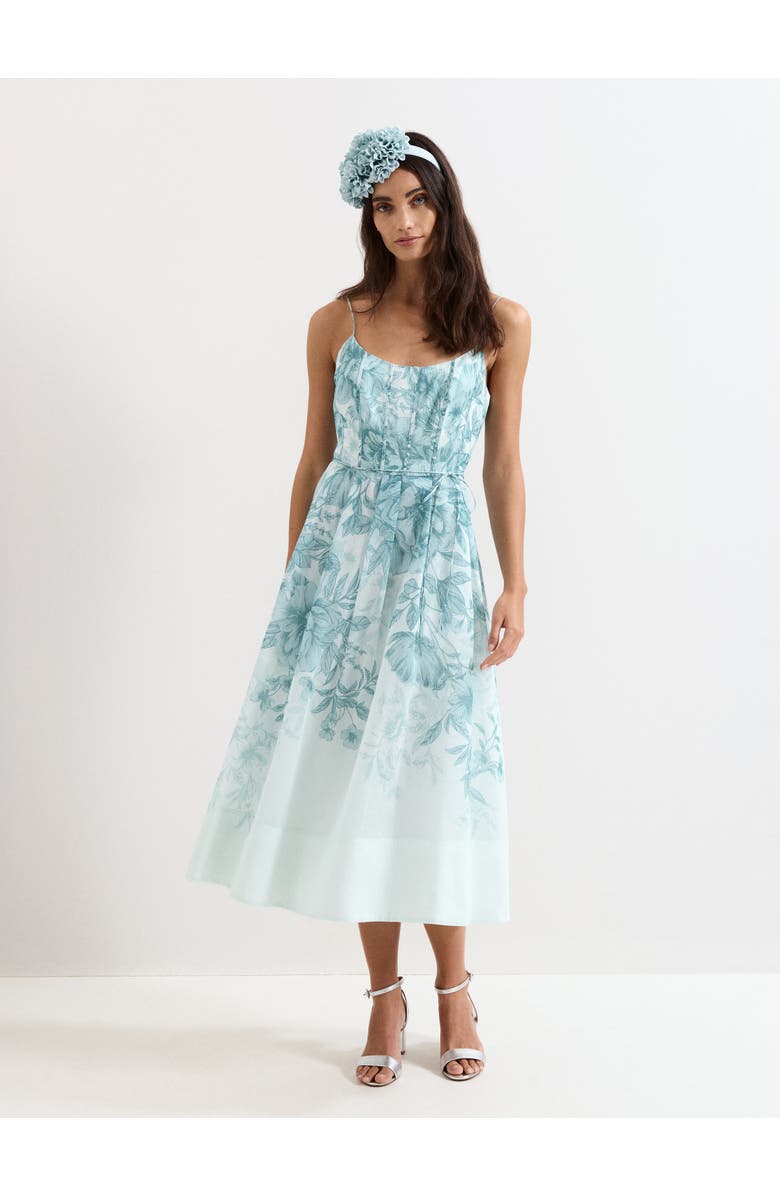 Phase Eight Velicia Floral Dress, Alternate, color, Pale Blue