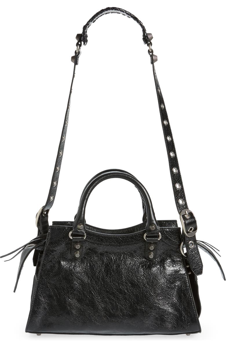 Balenciaga Small Neo Cagole Leather Shoulder Bag, Alternate, color,