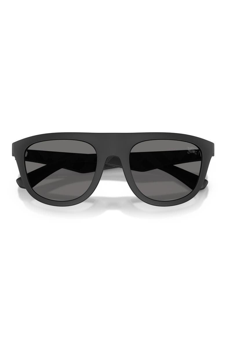 55mm Square Sunglasses, Alternate, color, MATTE BLACK