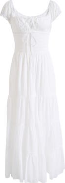 Lipsy Crochet Ruffle Hem Maxi Dress