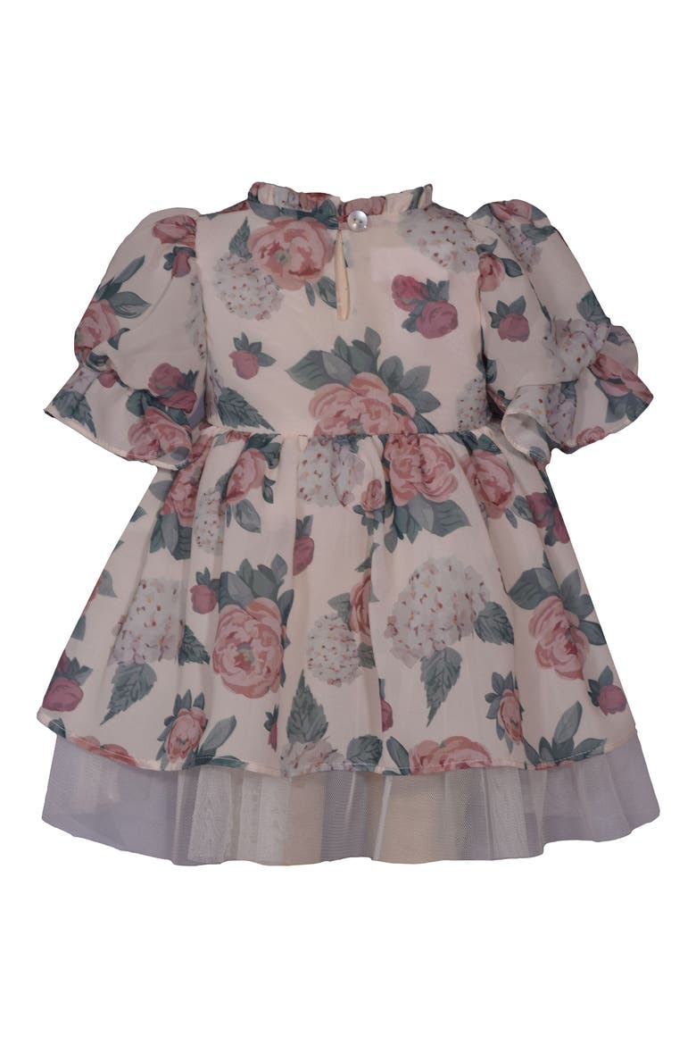 Floral Chiffon Party Dress, Alternate, color, IVORY