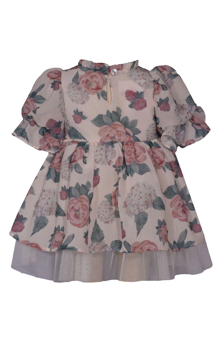 Iris & Ivy Floral Chiffon Party Dress, Alternate, color, Ivory
