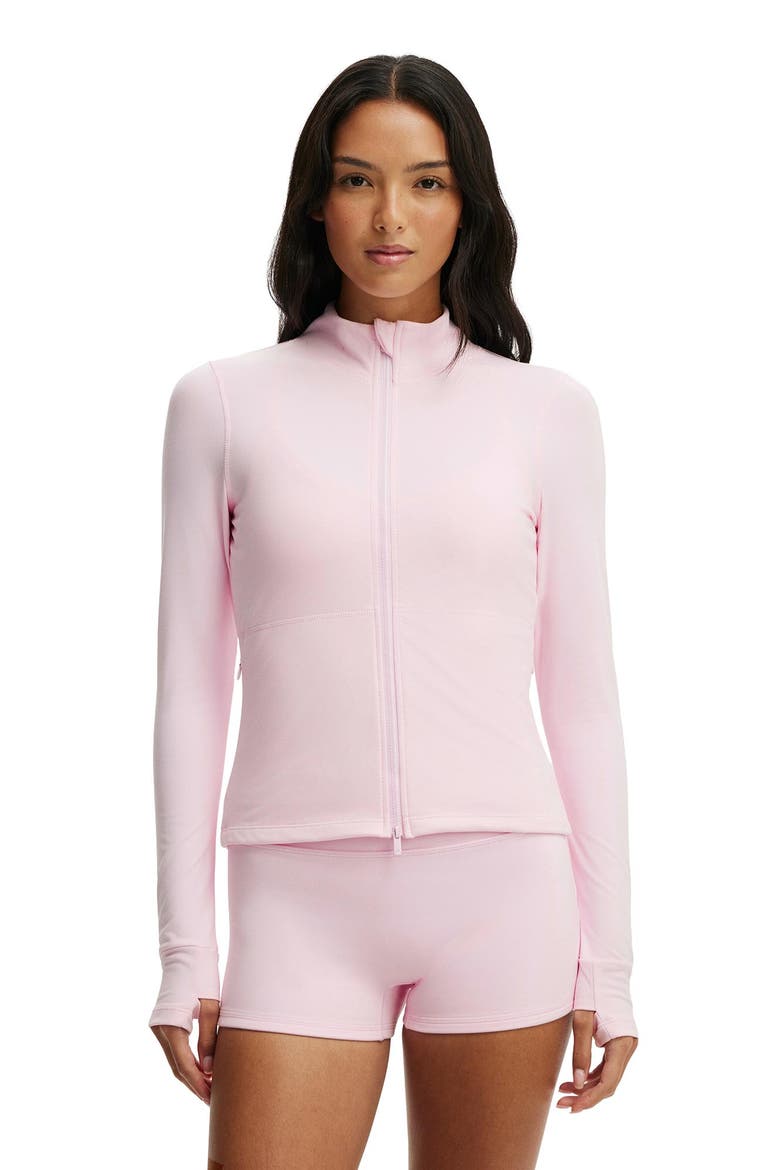 Women's Active Ultra Soft Zip Through Jacket, Main, color, Cherry Dream