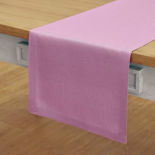 Solino Home Linen Table Runner In Pink