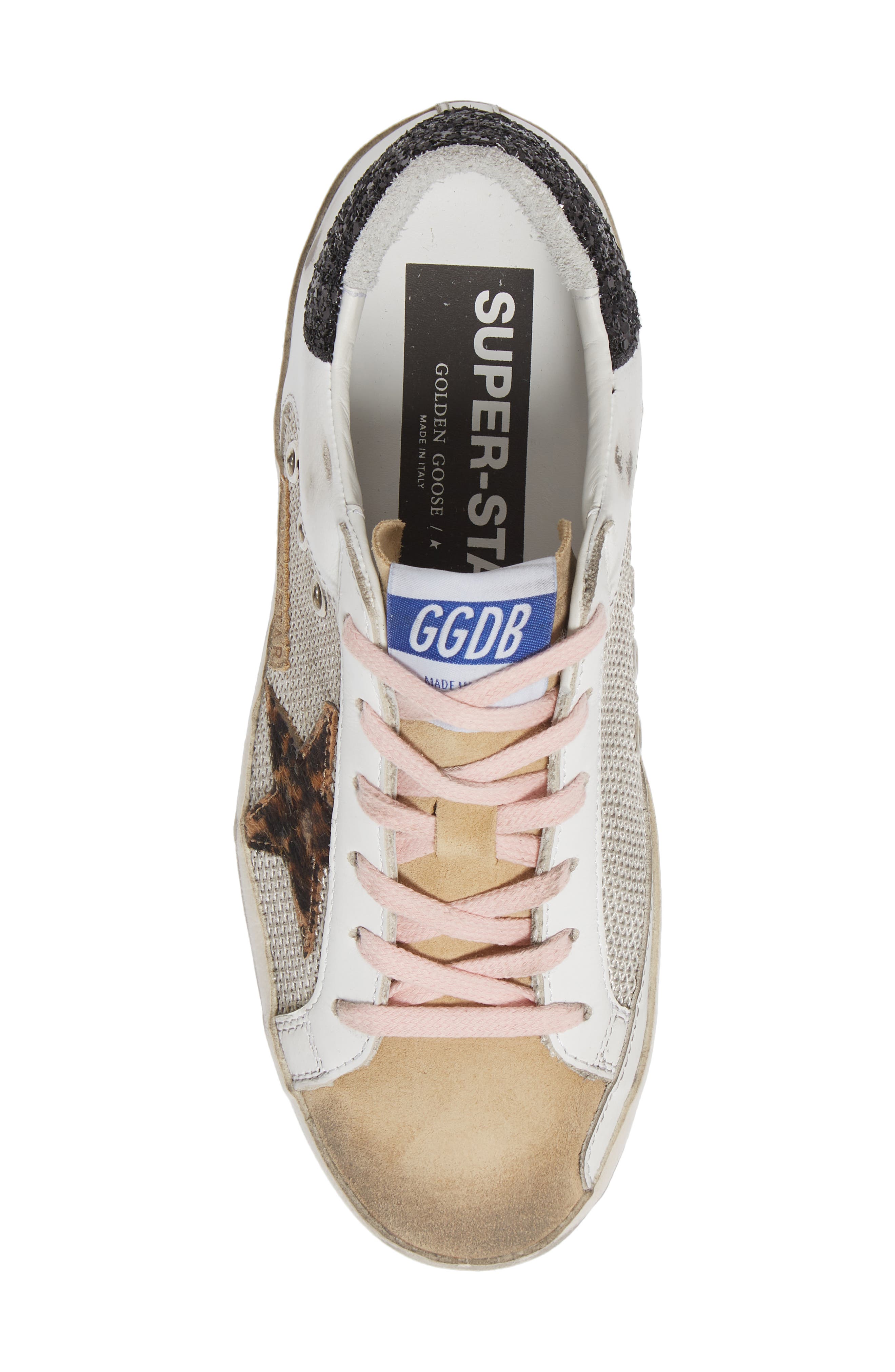 Super-Star Low Top Sneaker (Nordstrom Exclusive), Alternate, color, SILVER/ WHITE/ BROWN/ BLACK