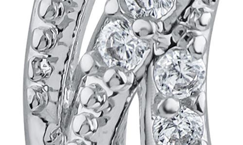 Kenneth Jay Lane Pavé Cubic Zirconia Curved Pear Drop Earrings