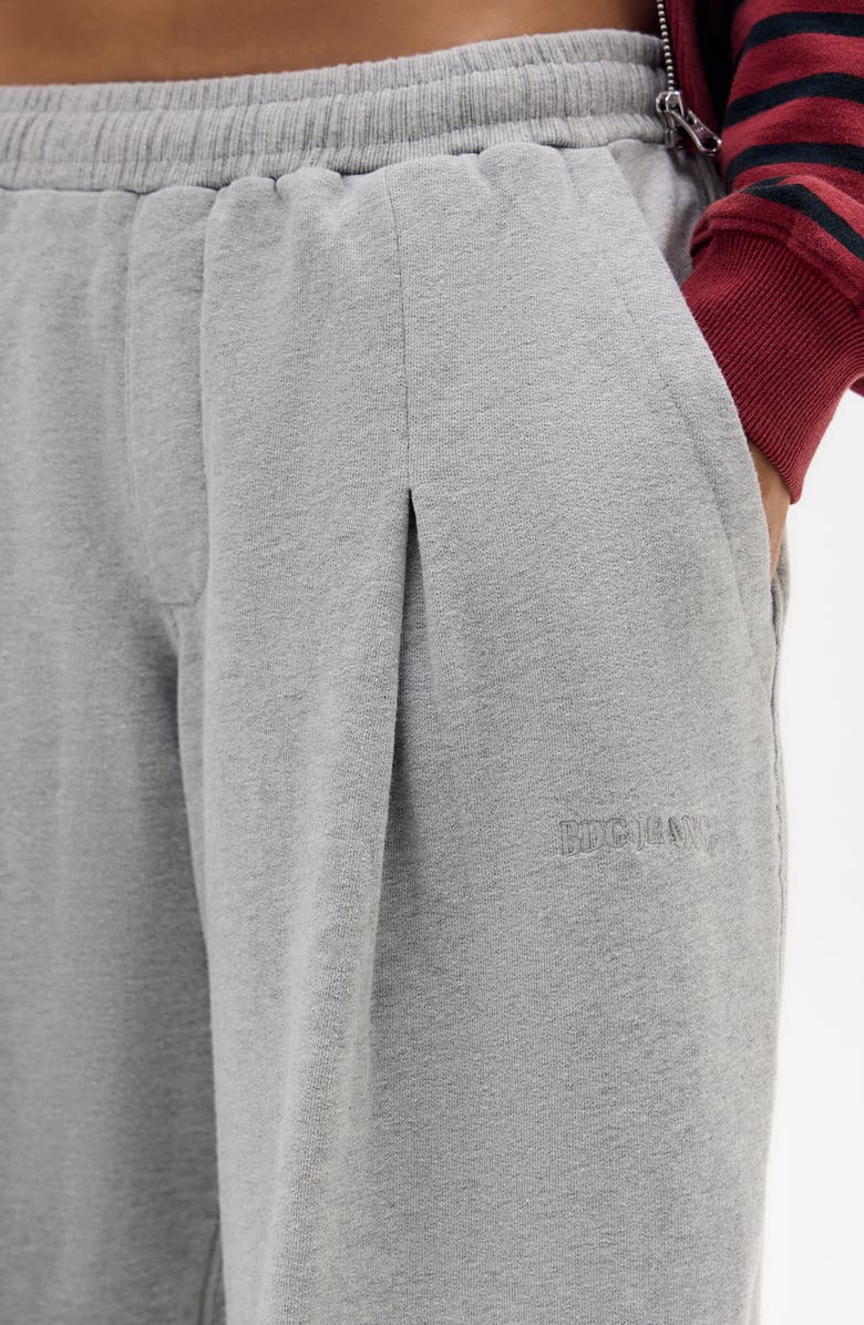 BDG Urban Outfitters Bobbi Pleated Cotton Pants, Alternate, color, Grey Marl