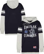 New Era Men's New Era Navy Dallas Cowboys Twofer Layered Long Sleeve Hoodie T-Shirt