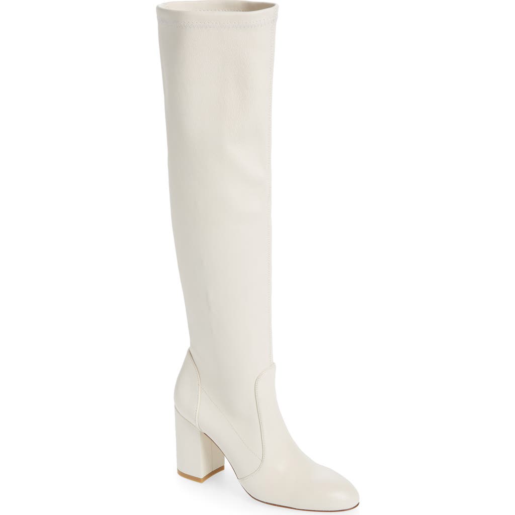 Stuart Weitzman Yuliana Knee High Slouch Boot In White