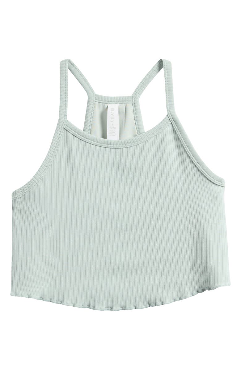 Zella Girl Kids' All In Rib Camisole, Main, color, Green Mirror