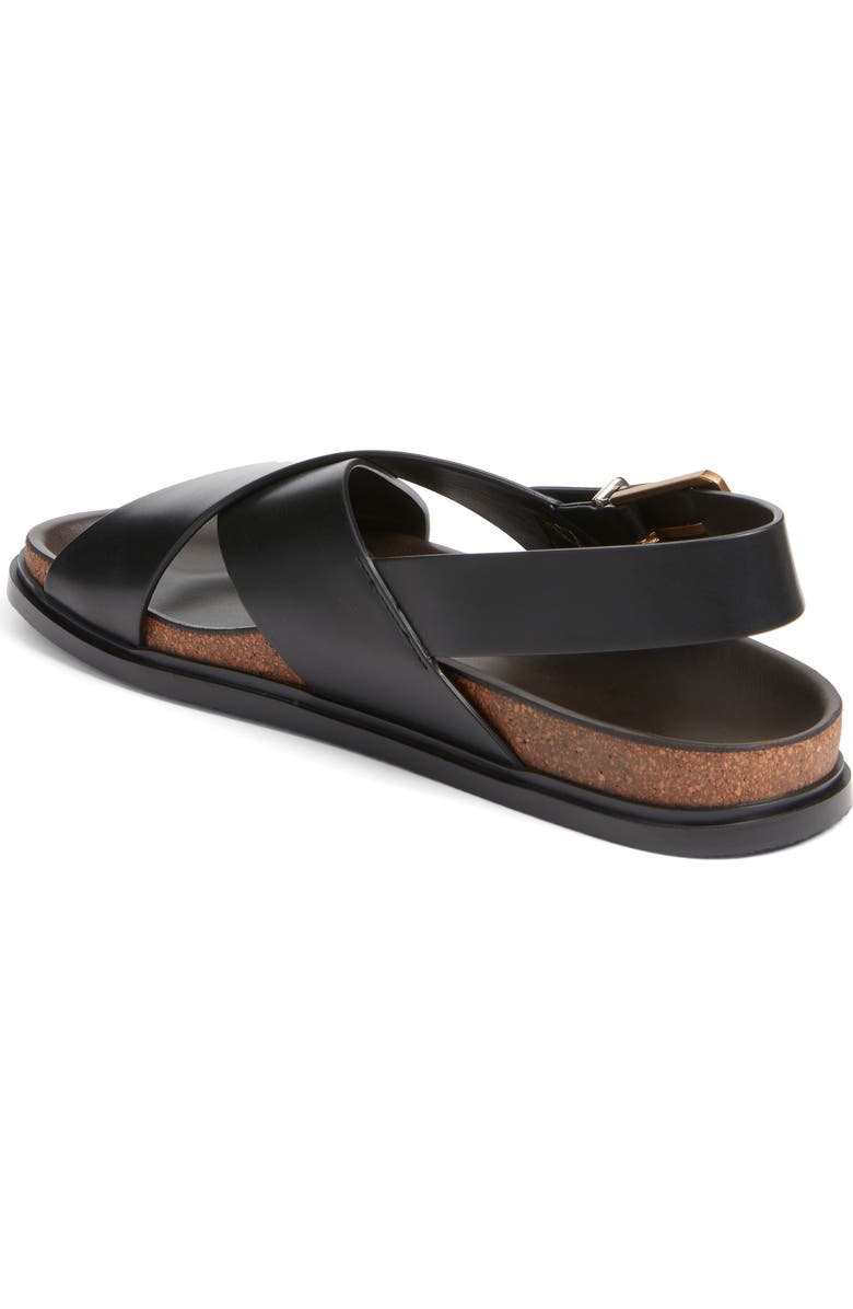The Row Buckle Crisscross Sandal, Alternate, color, Black