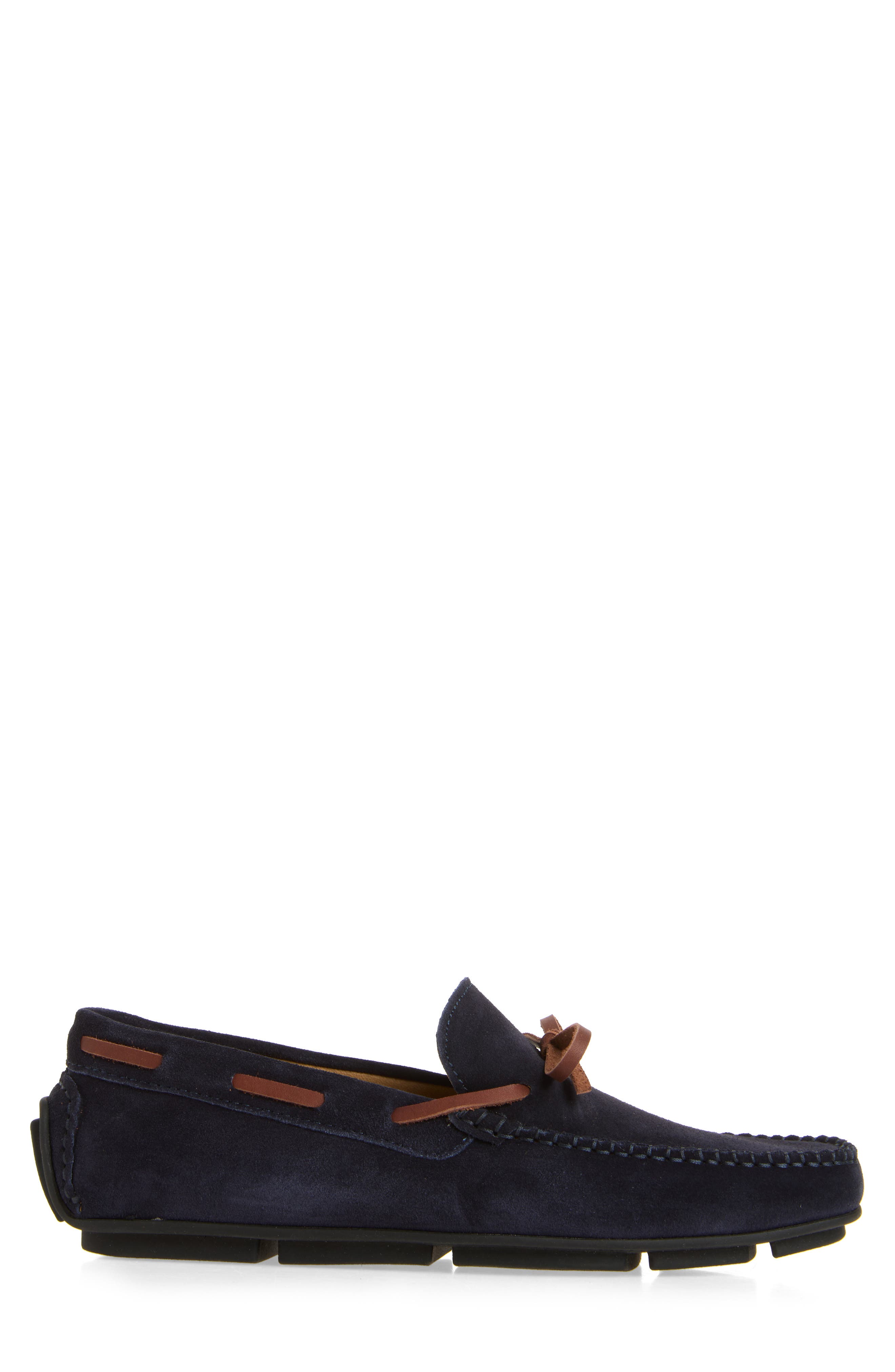 Bruno Magli Viaggio Driving Loafer, Alternate, color, Navy Suede
