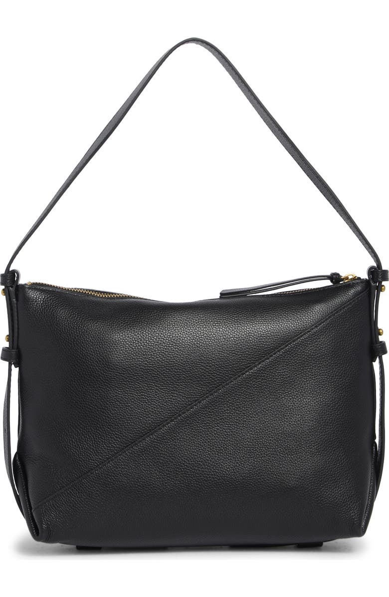 rag & bone Fulton Leather Shoulder Bag, Alternate, color, Black